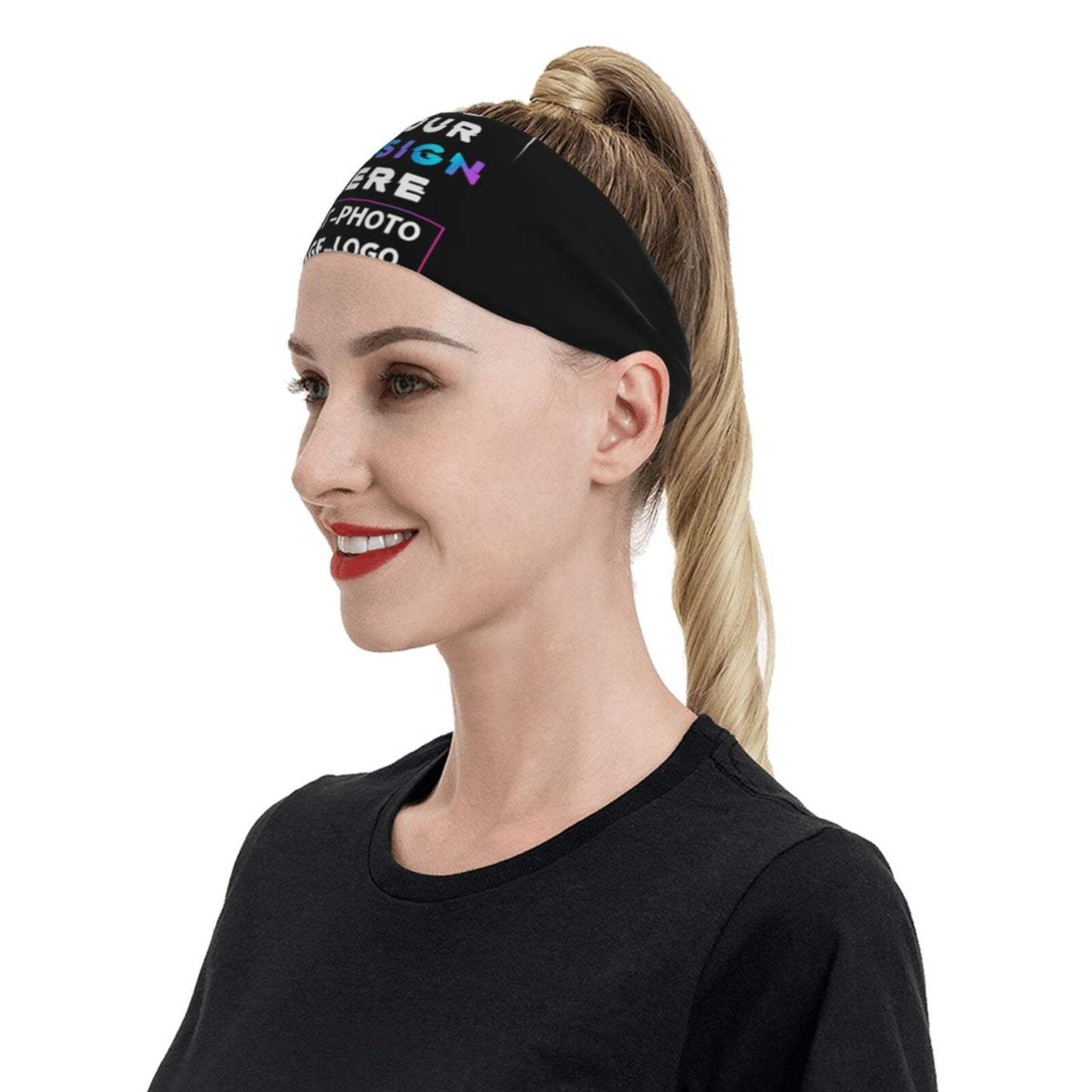 100% Polyester Sports Sweatband Headband - YIHE Customize