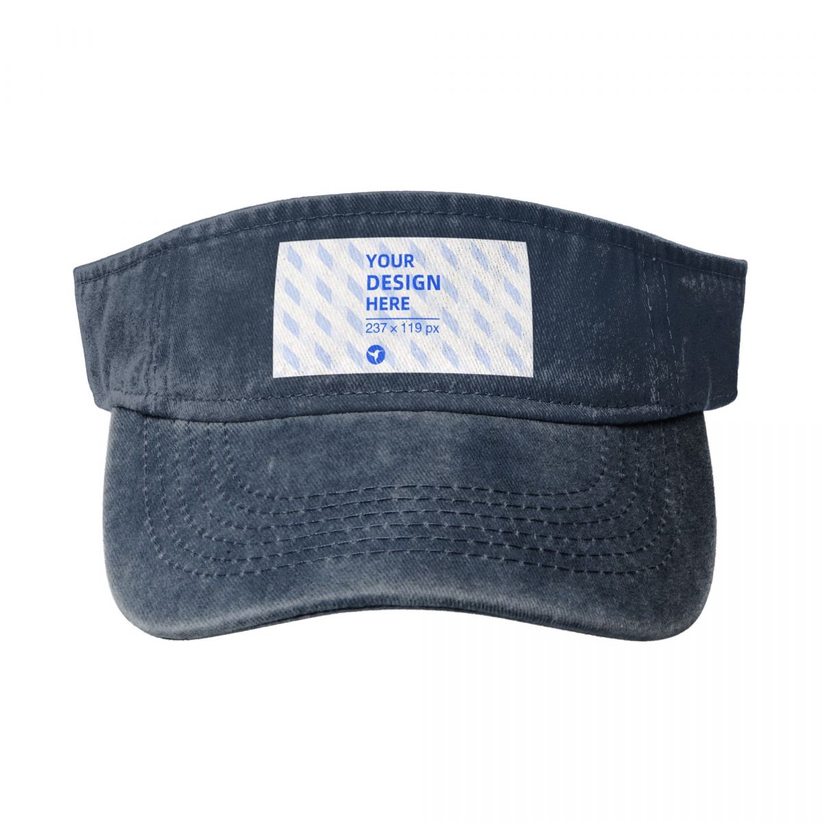 Empty Top Baseball Sun Cap Washed Denim Hollow Hat - YIHE Customize